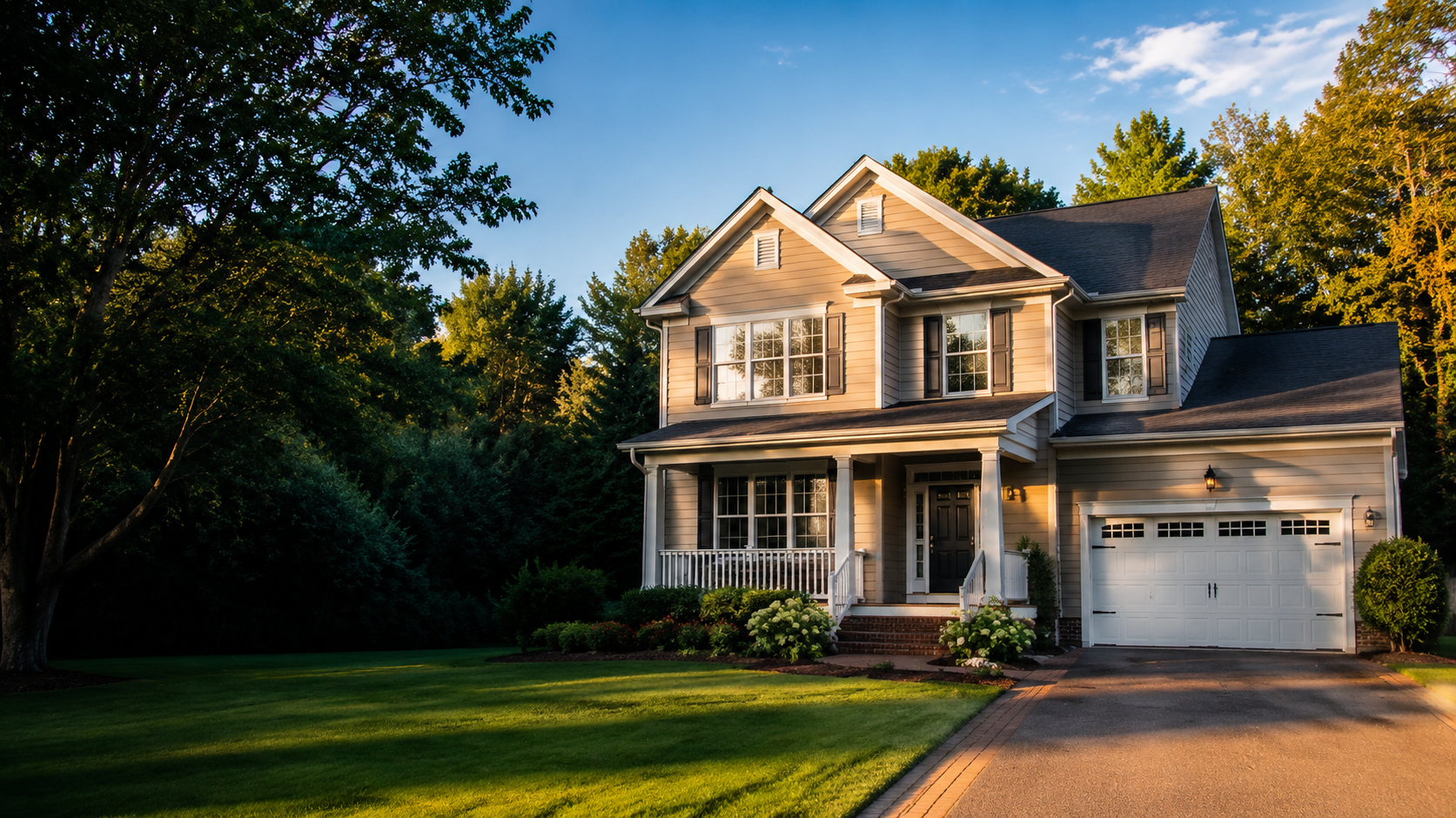 A welcoming Virginia home at golden hour